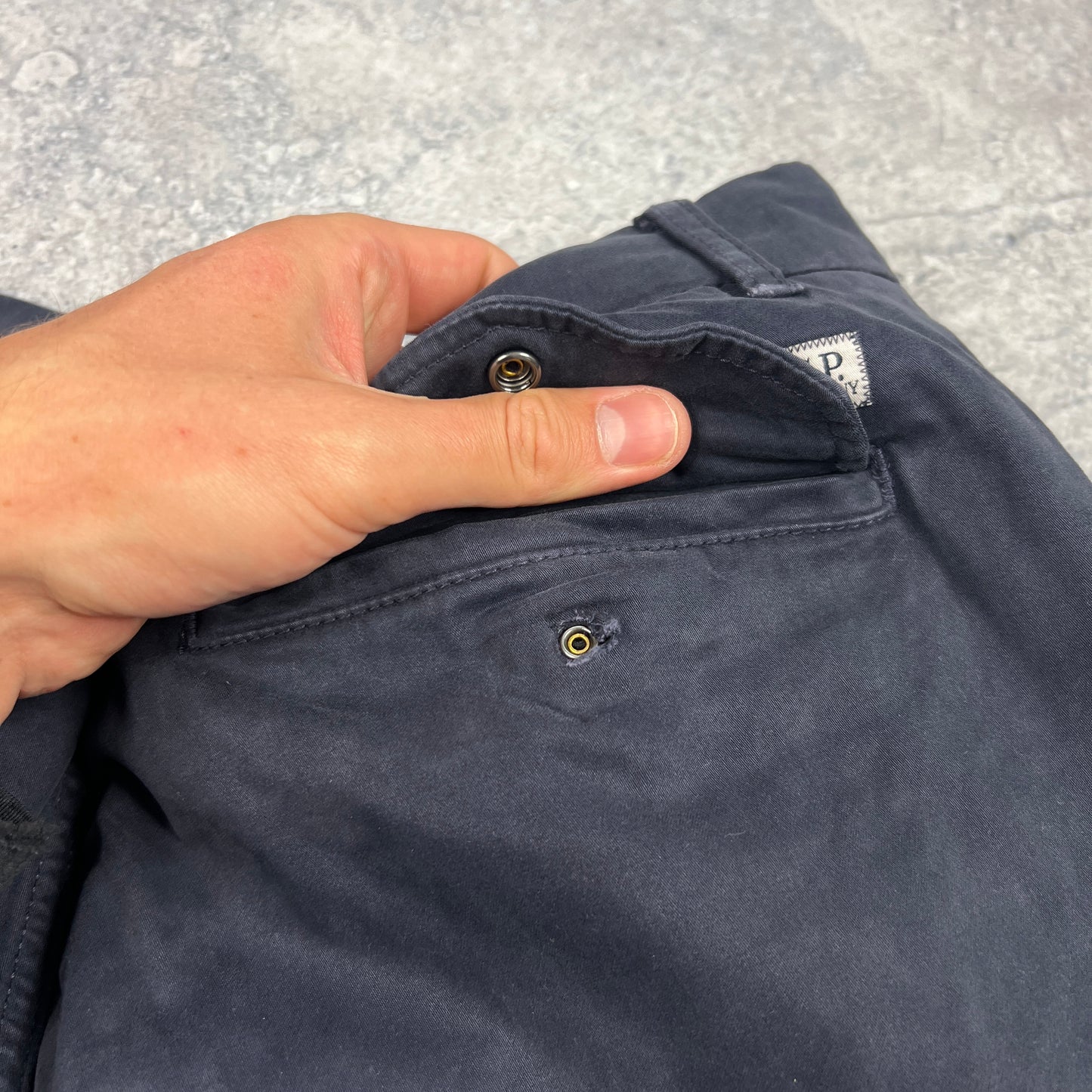 CP Company Navy Lens Cargo Trousers Size 48- W34”