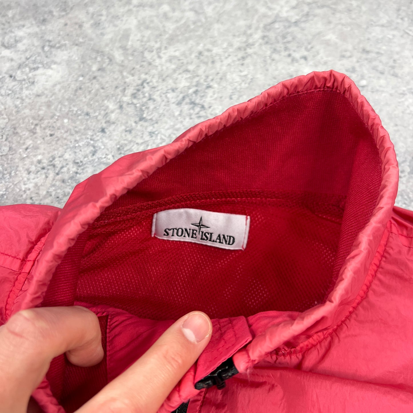 Stone Island Pink Crinkle Reps Jacket Large 22.5”