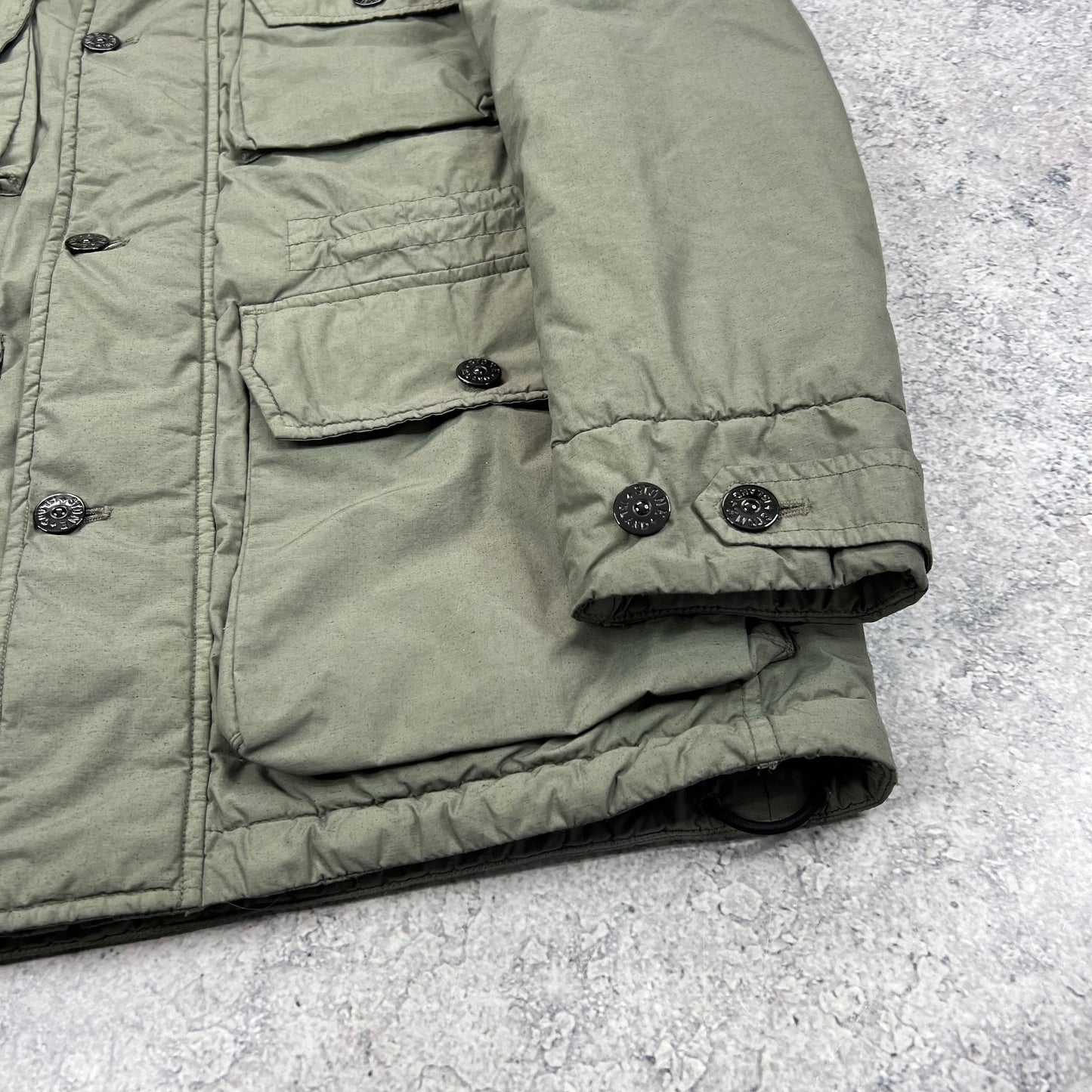 Stone Island Khaki Naslan Primaloft Jacket Medium 22.75”