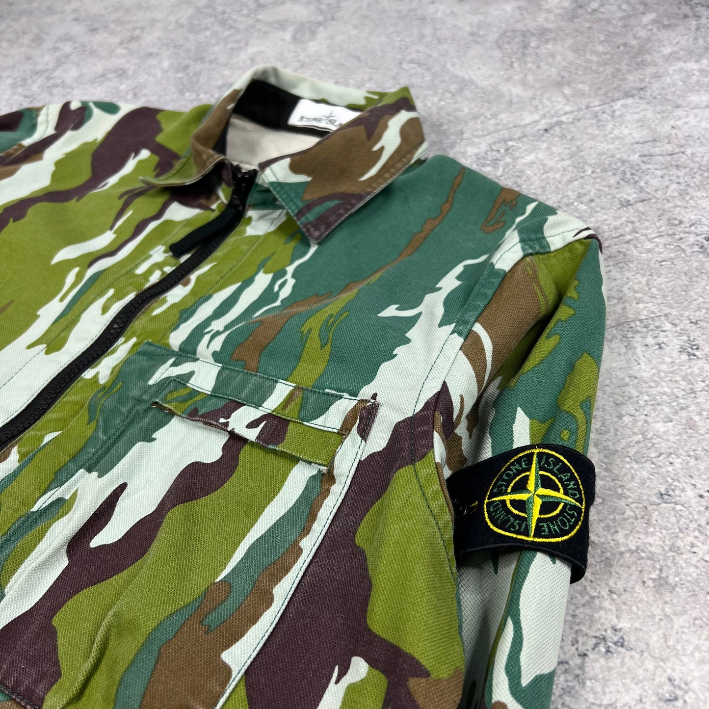 Stone Island Flowing Camo Overshirt Medium 20.75”