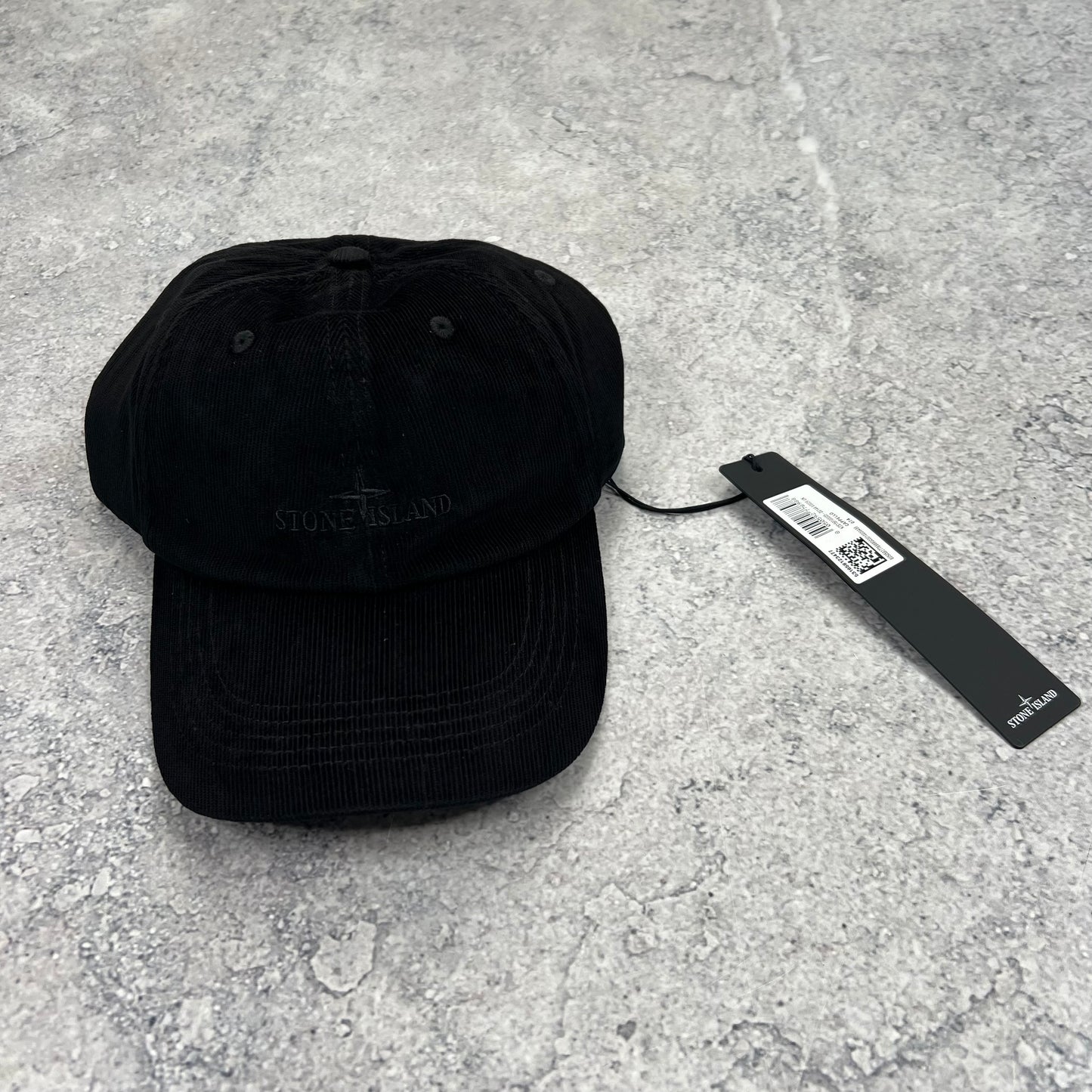 Stone Island Black Corduroy Cap BNWT