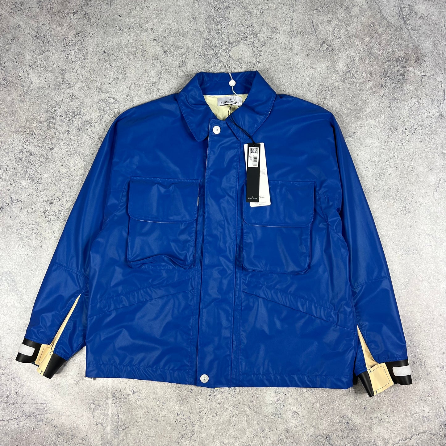 Stone Island Marina Plated Reflective Jacket Large 25.5” BNWT