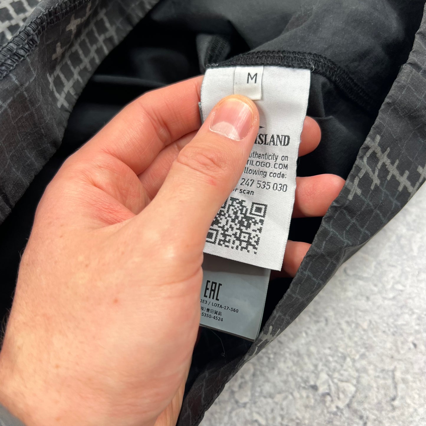 Stone Island Black Grid Camo Overshirt Medium 21”