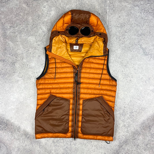 CP Company Orange DD Shell Down Gilet 48- Medium 21.5”