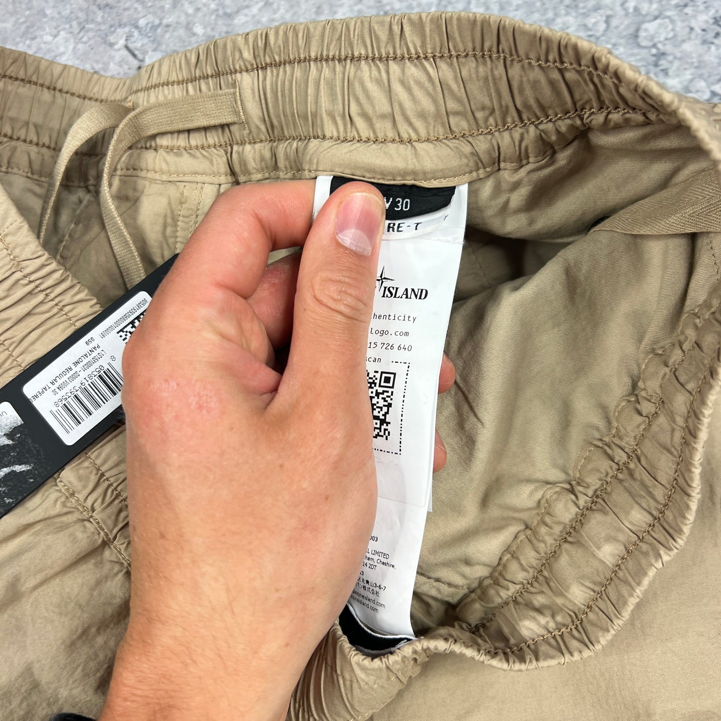 Stone Island Beige Cuffed Cargo Trousers W30” BNWT