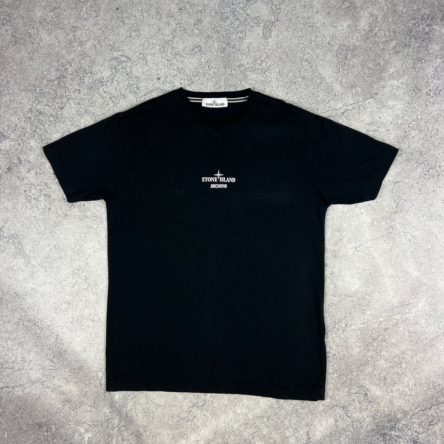 Stone Island Black Archivio T-Shirt Large 20.75”