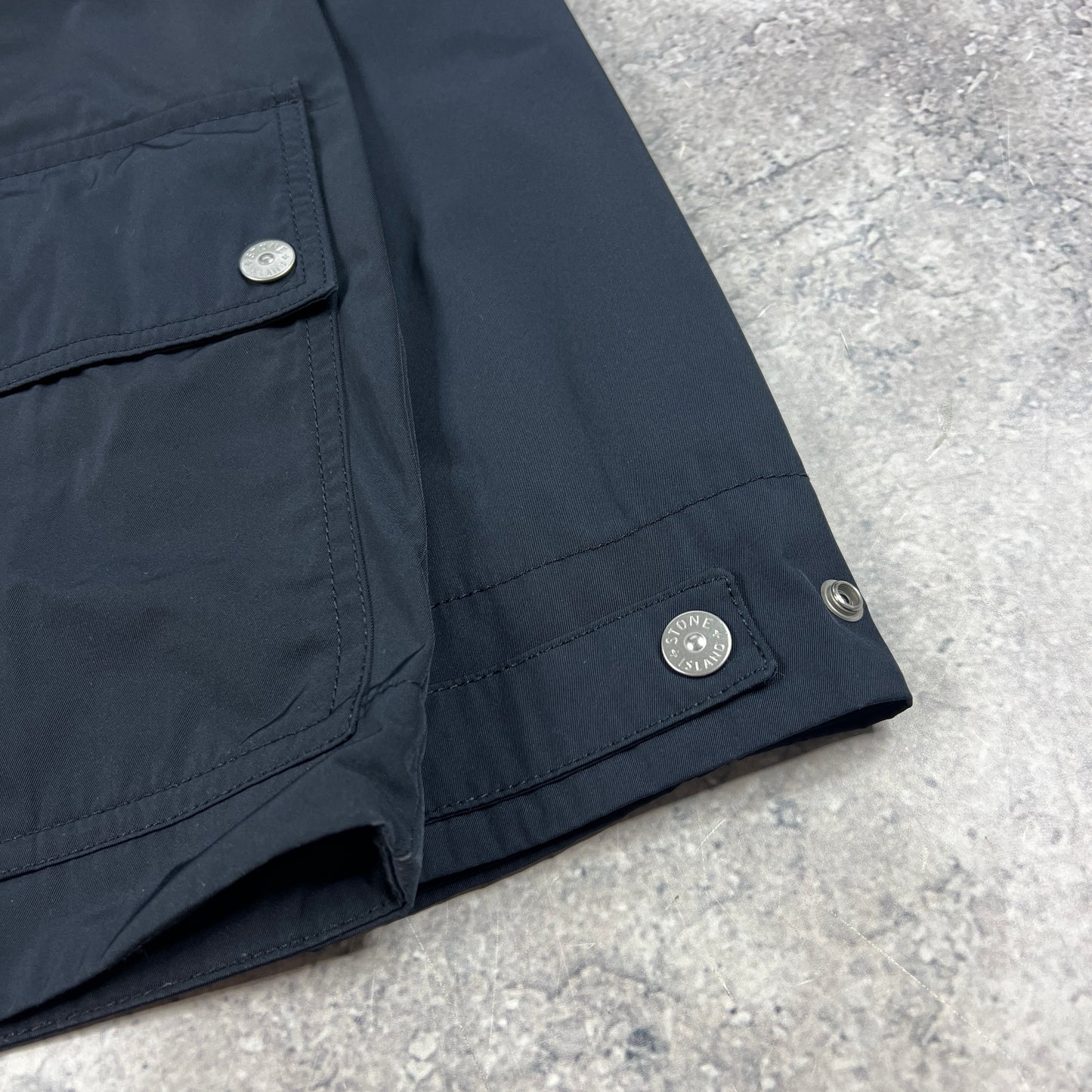 Stone Island Navy Micro Twill Jacket Medium 22.25”