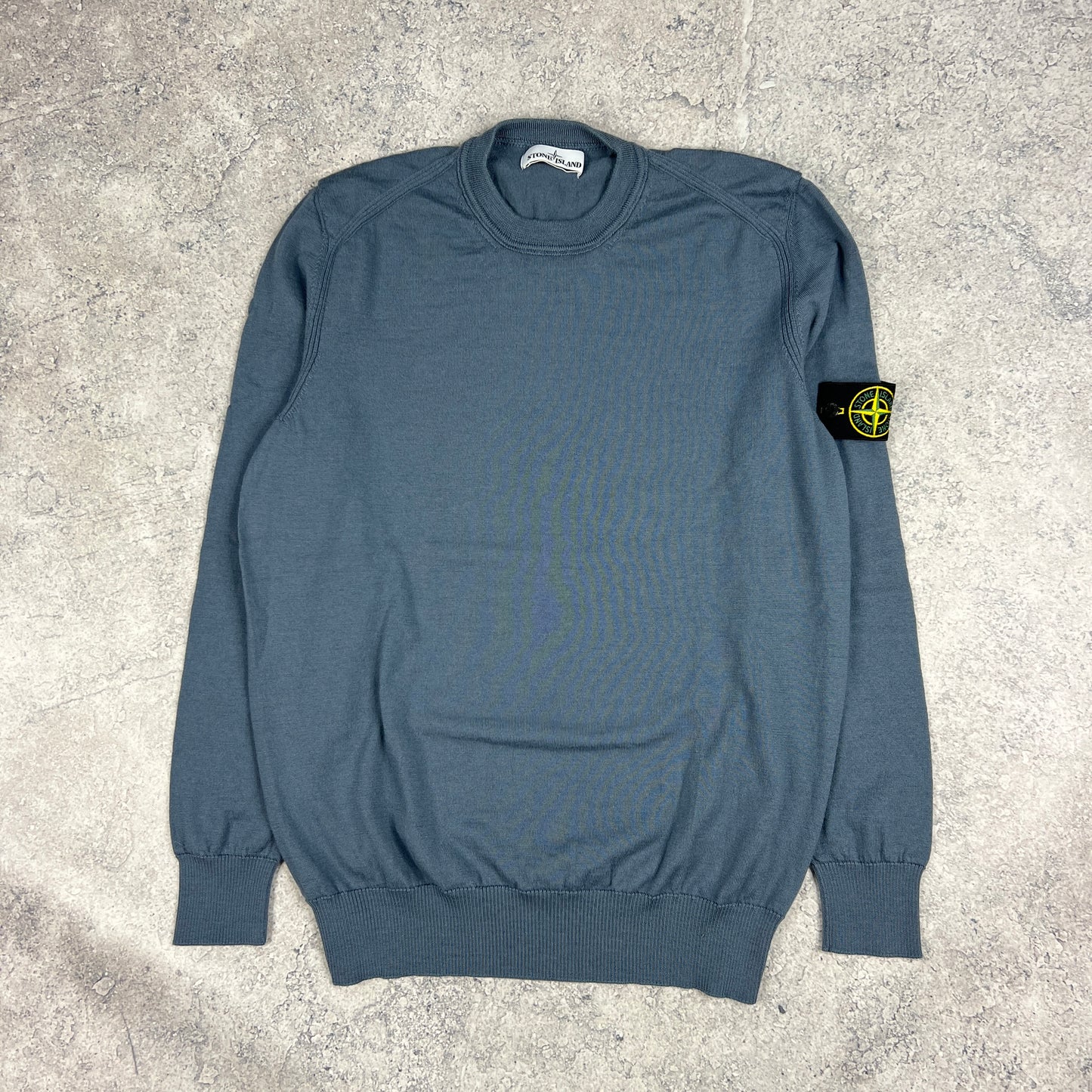 Stone Island Blue Knit Jumper XXL 22”