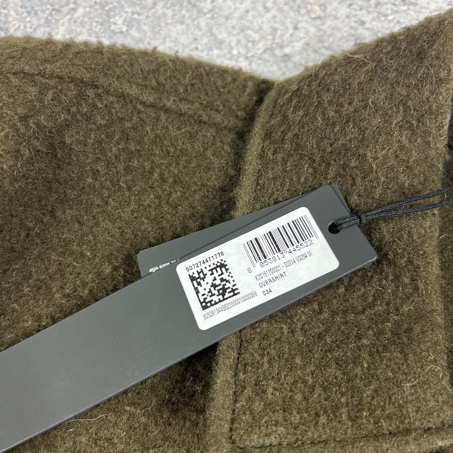 Stone Island Khaki Panno Ratinato Wool Overshirt Medium 23” BNWT