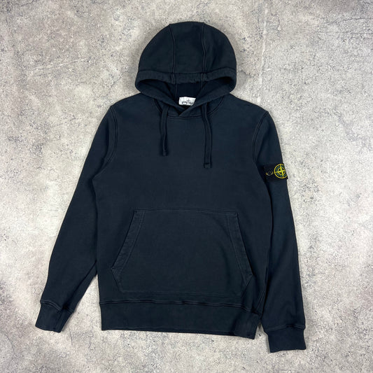 Stone Island Navy Pullover Hoodie Medium