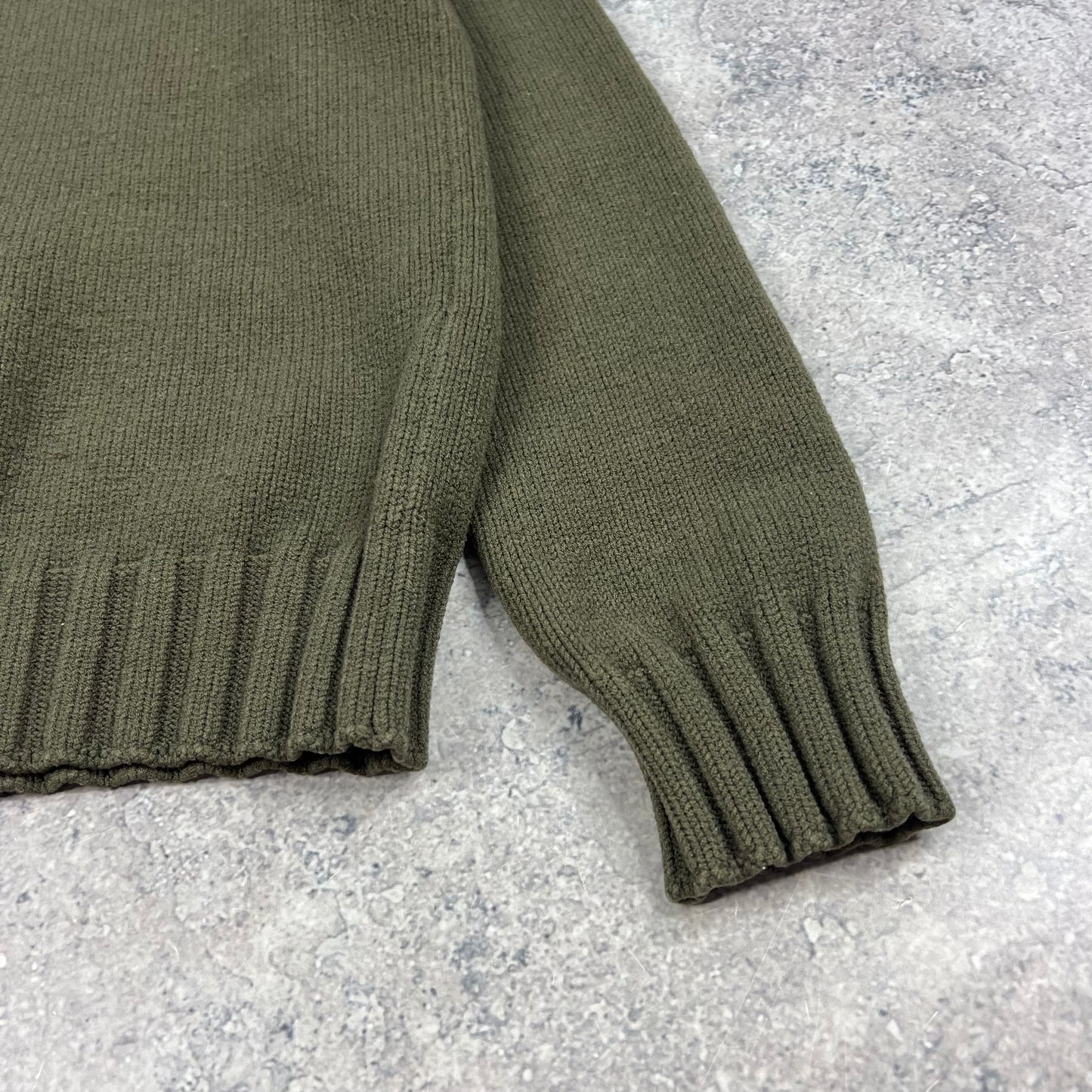 Stone Island Khaki Pullover Knit Large (Fits M) 20.5”