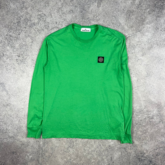 Stone Island Green Long Sleeve T-Shirt Medium 20.5”