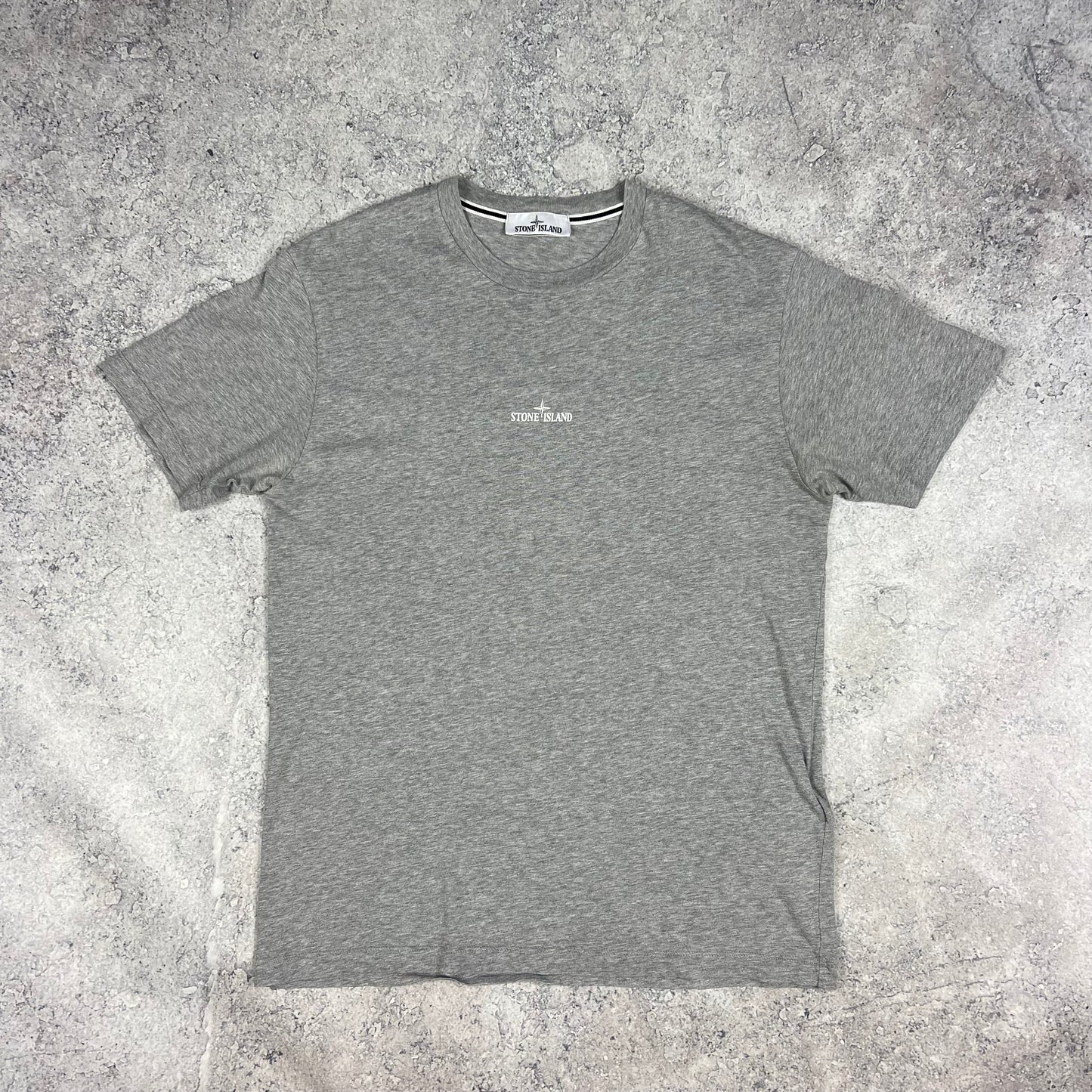 Stone Island Grey Tricromia T-Shirt M/L 20.25”