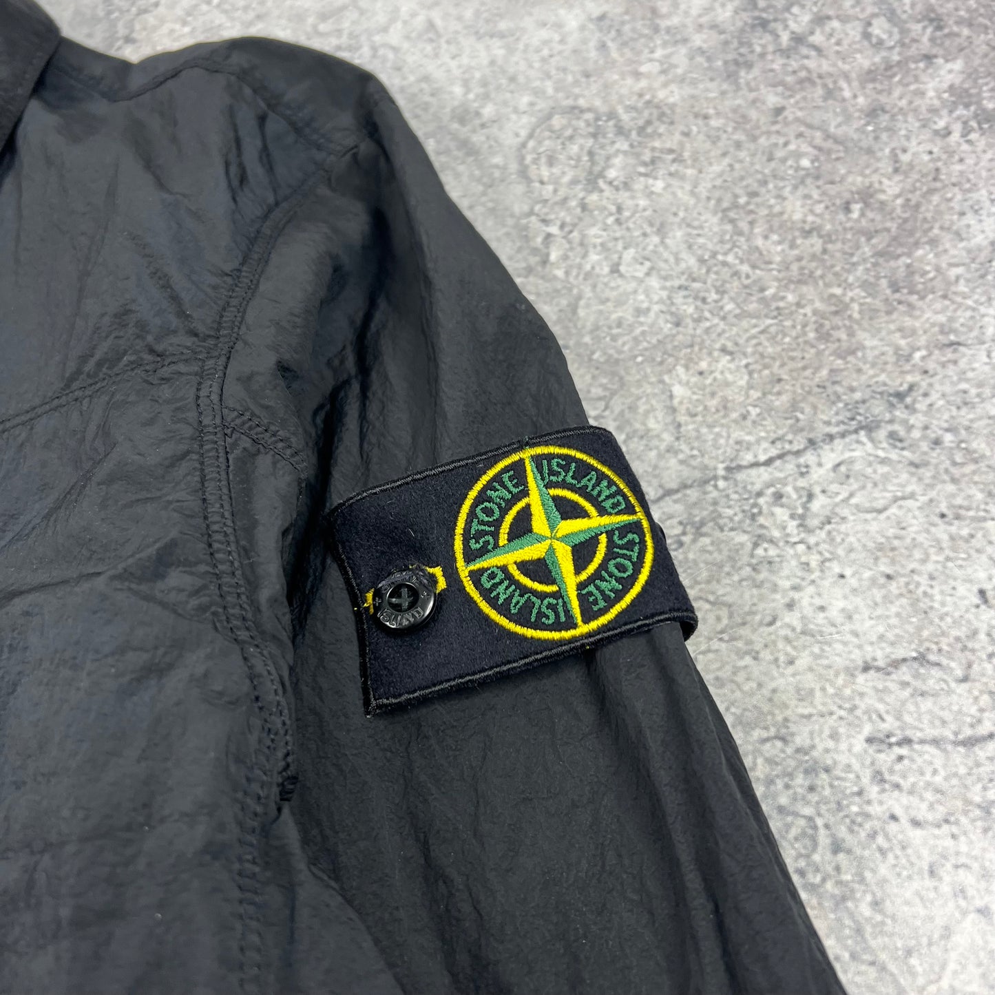 Stone Island Black Nylon Metal Overshirt Large 22”