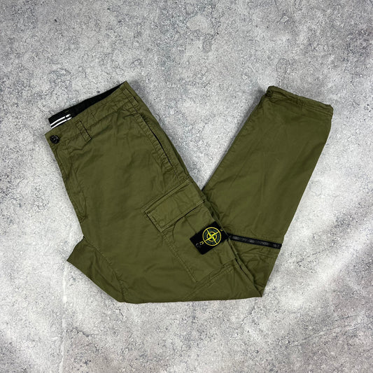 Stone Island Khaki Cargo Trousers W34”
