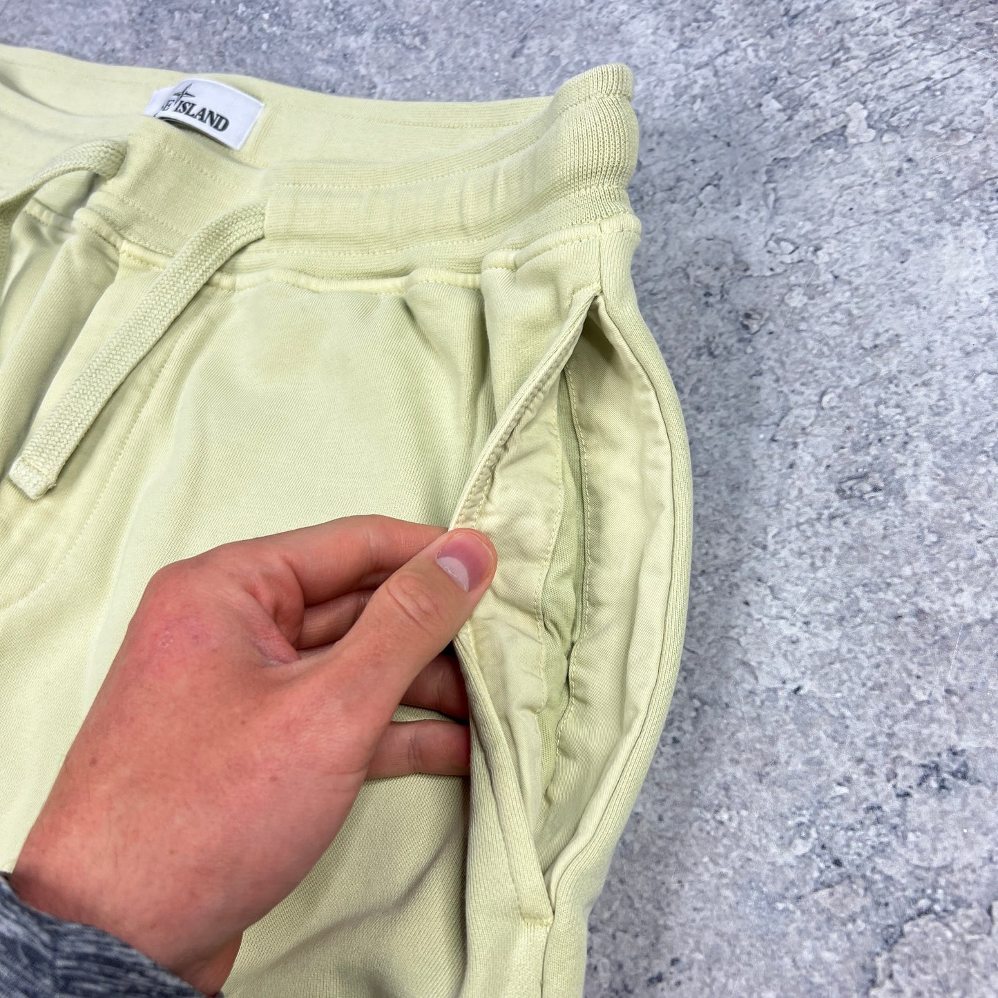 Stone Island Lime Green Jogger Shorts Medium 32”