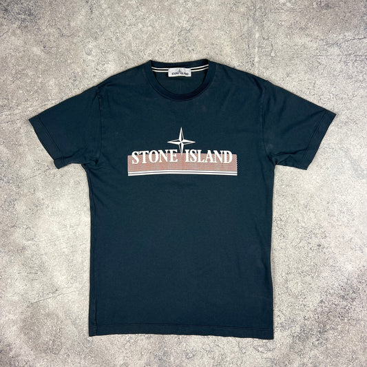 Stone Island Blue Tricromia T-Shirt Medium 20”