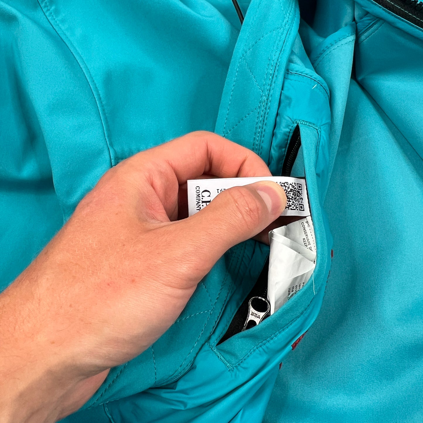 CP Company Blue Softshell Goggle Jacket 46- S/M 21.25”