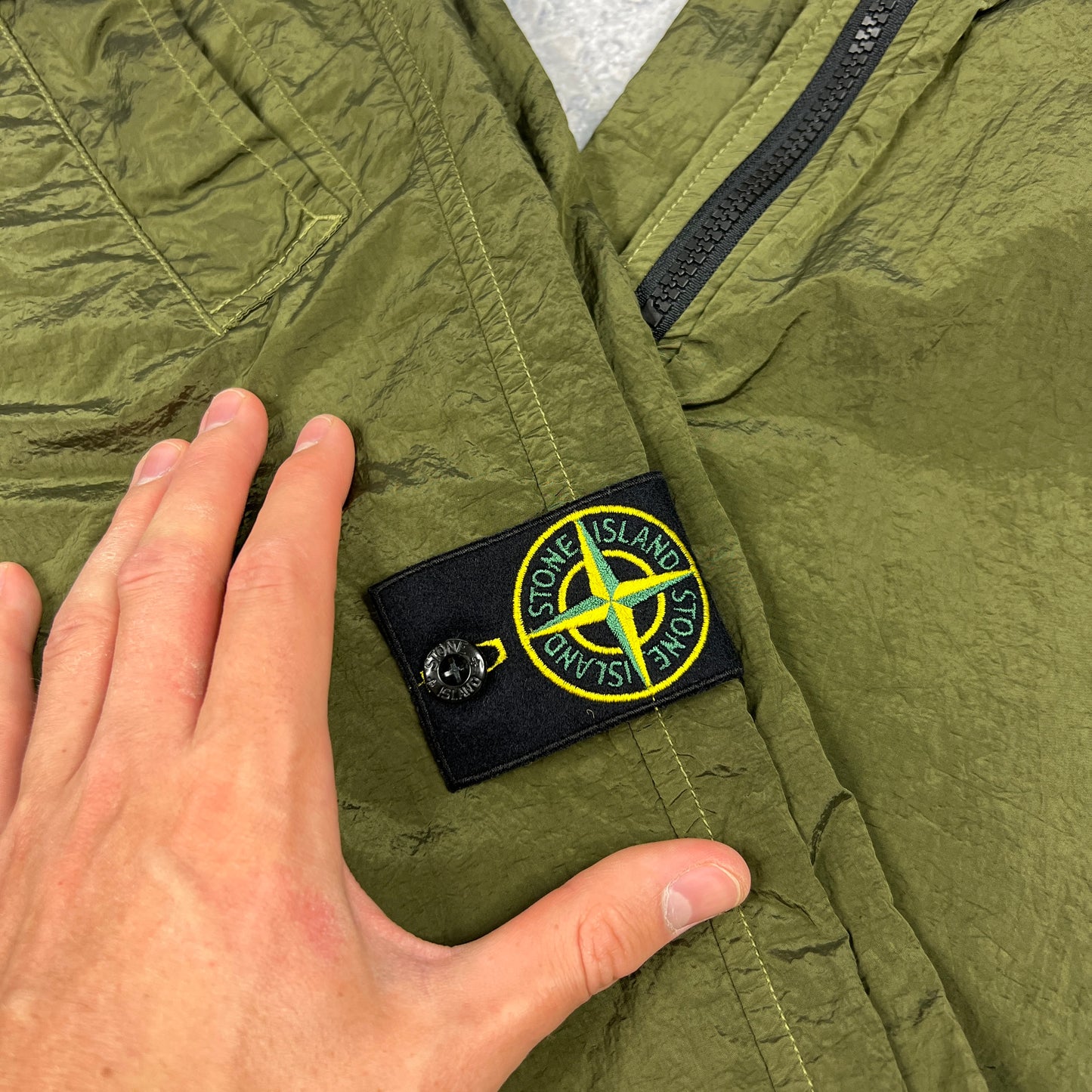 Stone Island Green Nylon Metal Cargo Trousers W32” BNWT