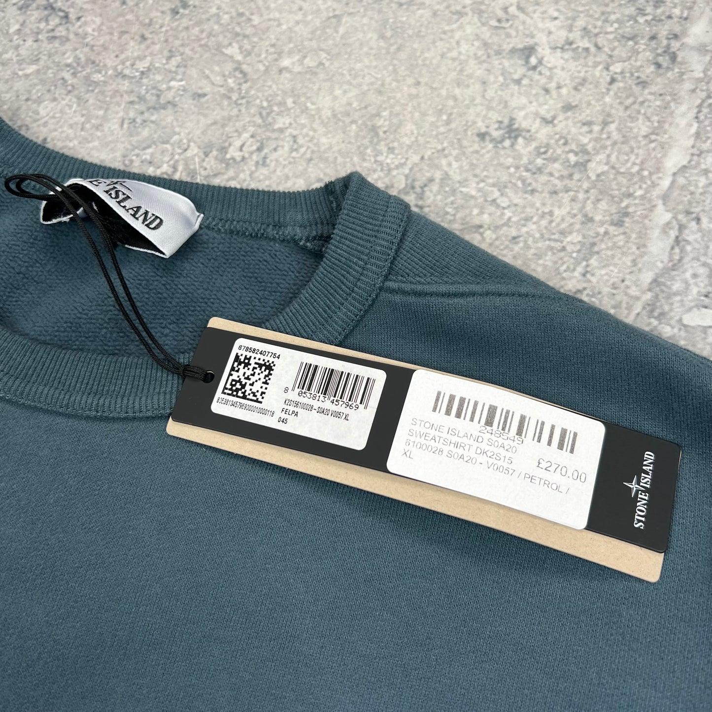 Stone Island Petrol Sweatshirt XL 25” BNWT