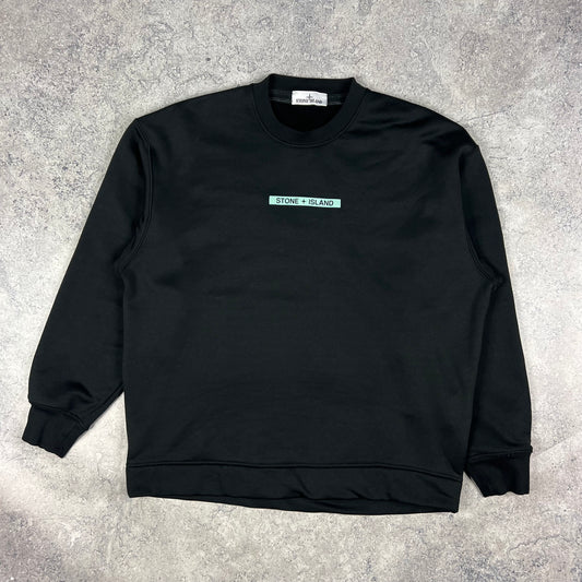 Stone Island Black Nylon Micro Dot Sweatshirt XL 26”