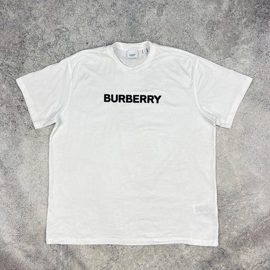 Burberry White Harriston T-Shirt Small (Fits L/XL) 23.25”
