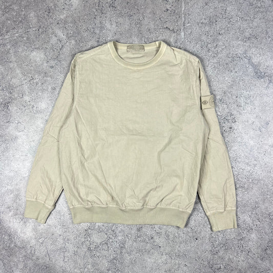Stone Island Beige Ghost 50 Fili Pullover Small 21.75”