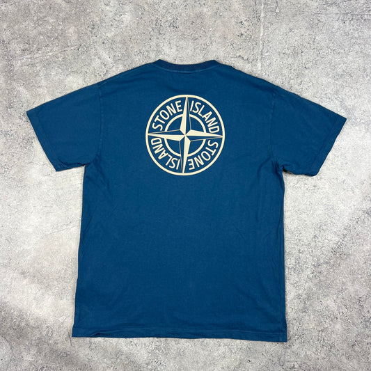 Stone Island Blue Logo T-Shirt XXL 23”