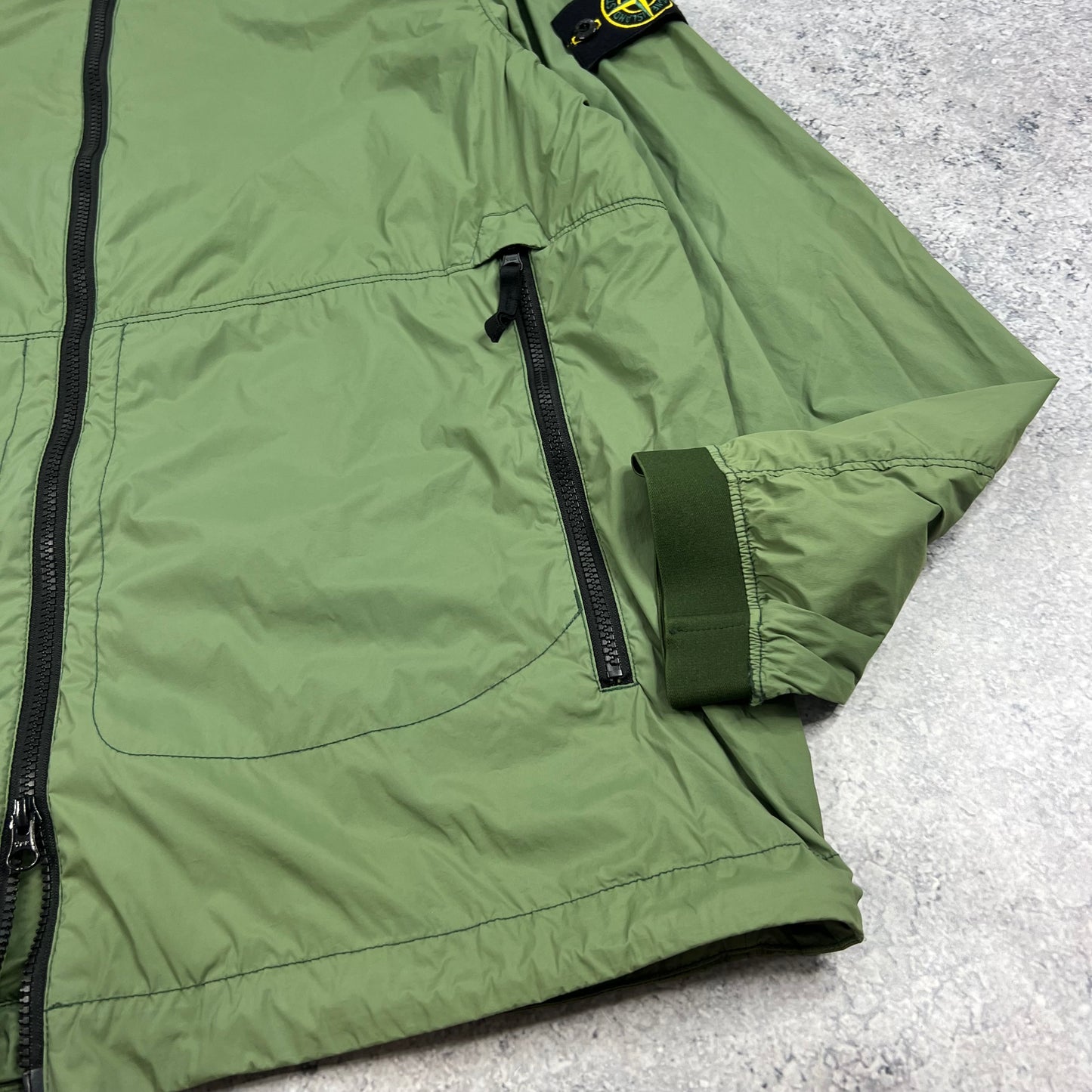 Stone Island Green Skin Touch Nylon Jacket XL 24.25”