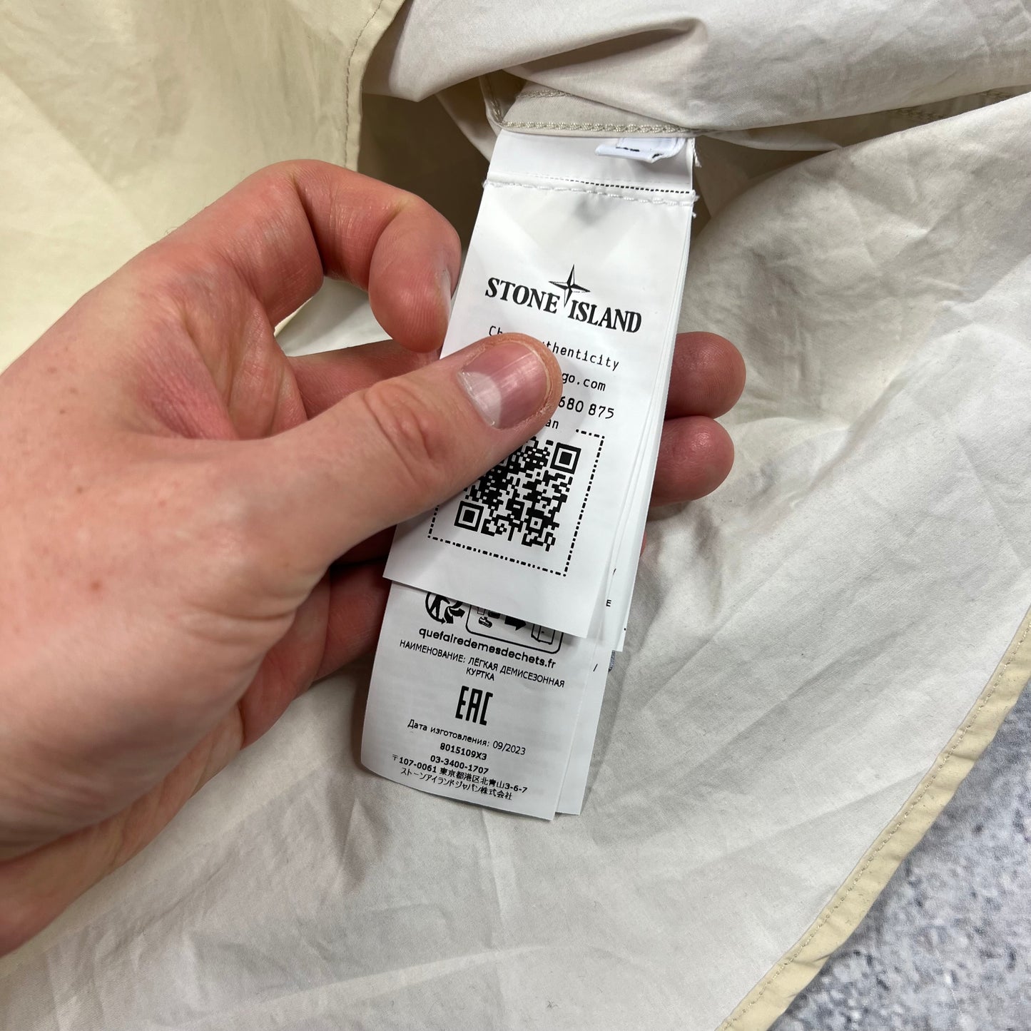 Stone Island Marina Beige Shirt XL 25” BNWT