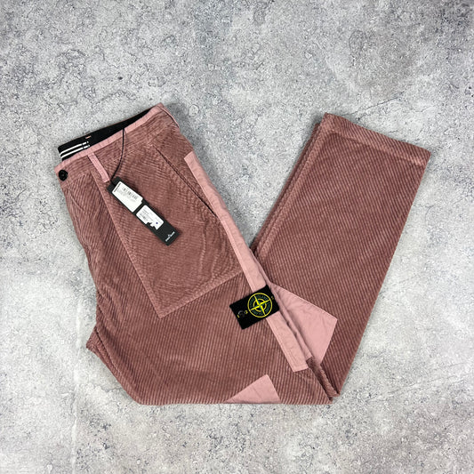 Stone Island Rose Corduroy Trousers W32-34” BNWT