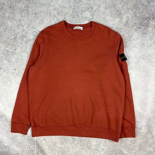 Stone Island Brick Red Sweatshirt XXL 26.5”
