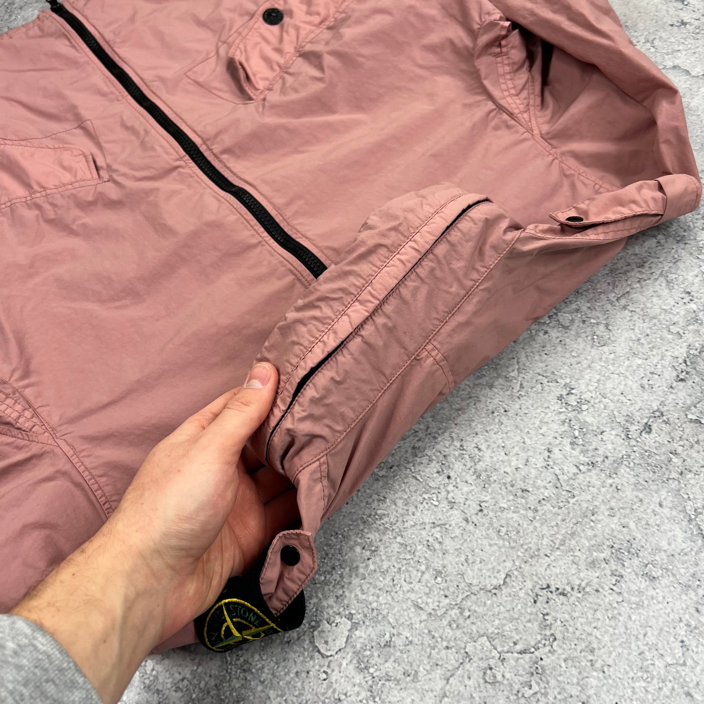 Stone Island Pink Naslan Light Watro Jacket Medium 21.25”