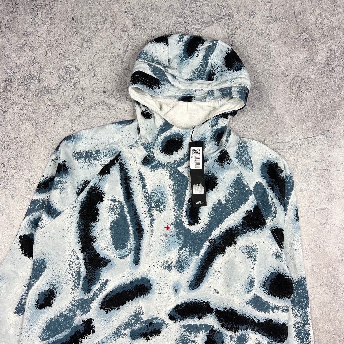 Stone Island Marina Reef Camo Hoodie Large 23.75” BNWT