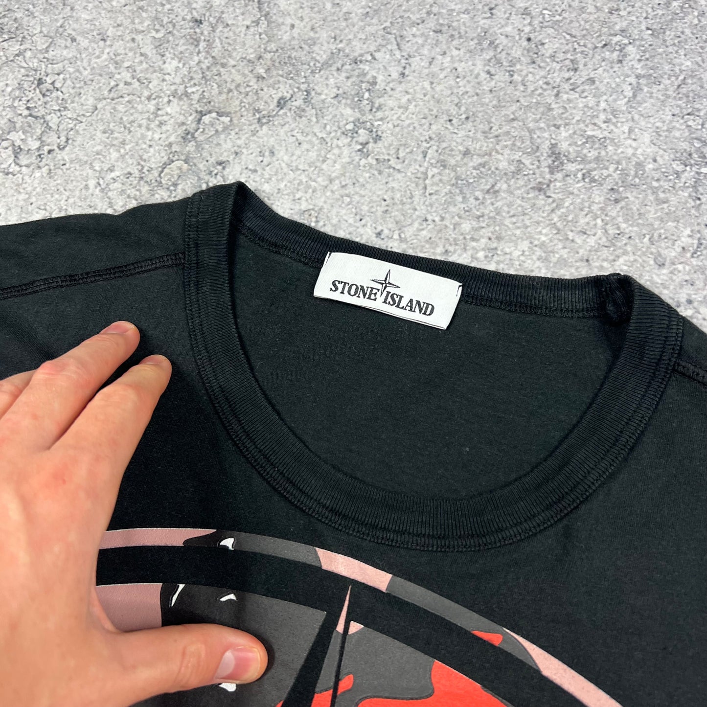 Stone Island Black Desert Camo T-Shirt Medium 19.5”