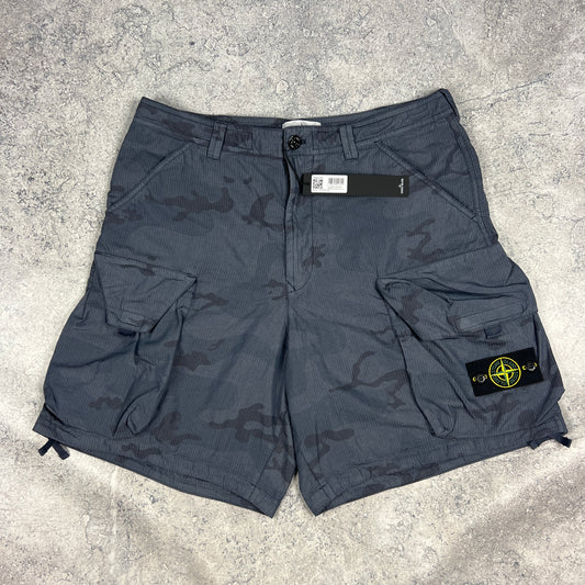 Stone Island Faded Camo Cargo Shorts W34 (Fit 36”) BNWT