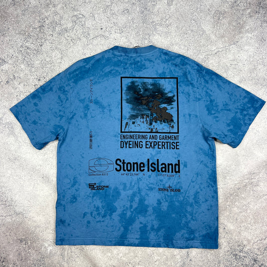 Stone Island Blue Dial Oversized T-Shirt Large 23.5”