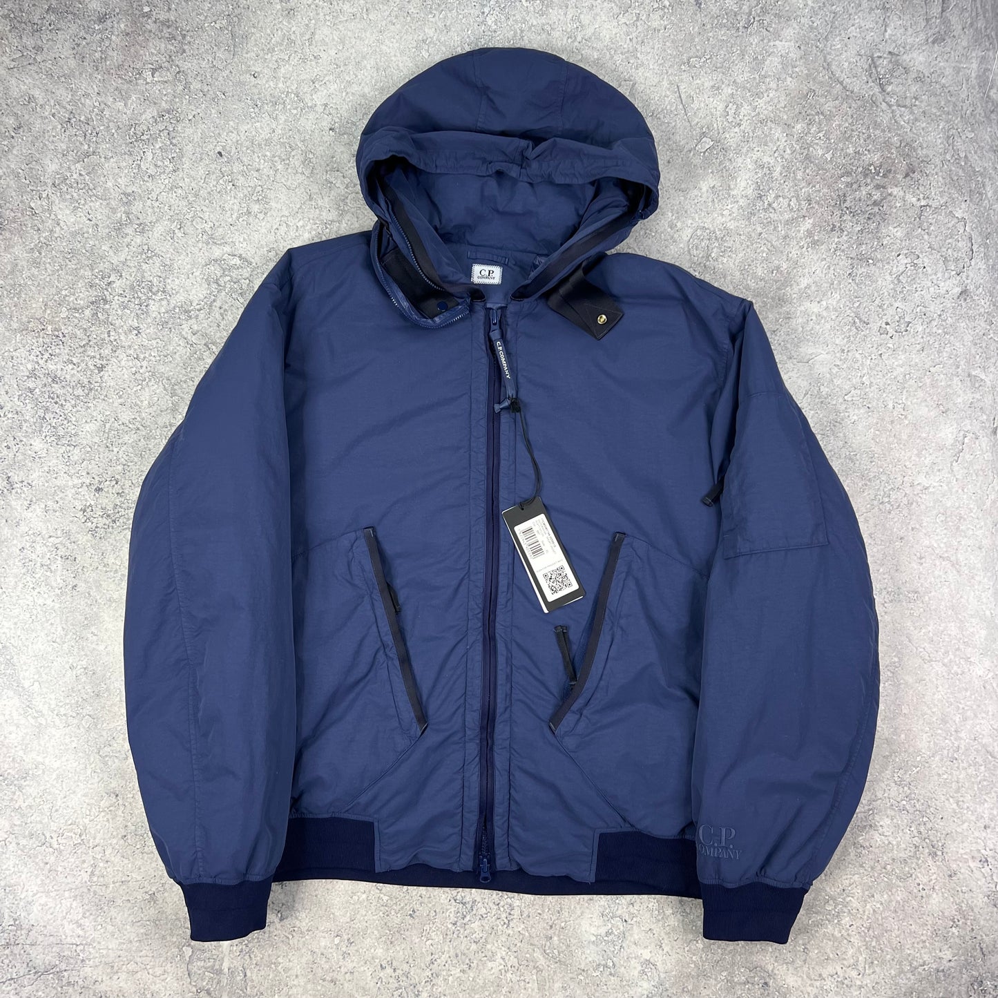 CP Company Blue Flatt Nylon Down Jacket XL 26”