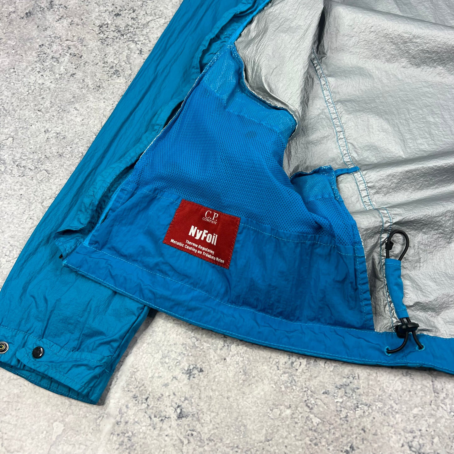 CP Company Blue Nyfoil Watchviewer Goggle Jacket Size 54- XL/XXL 24”