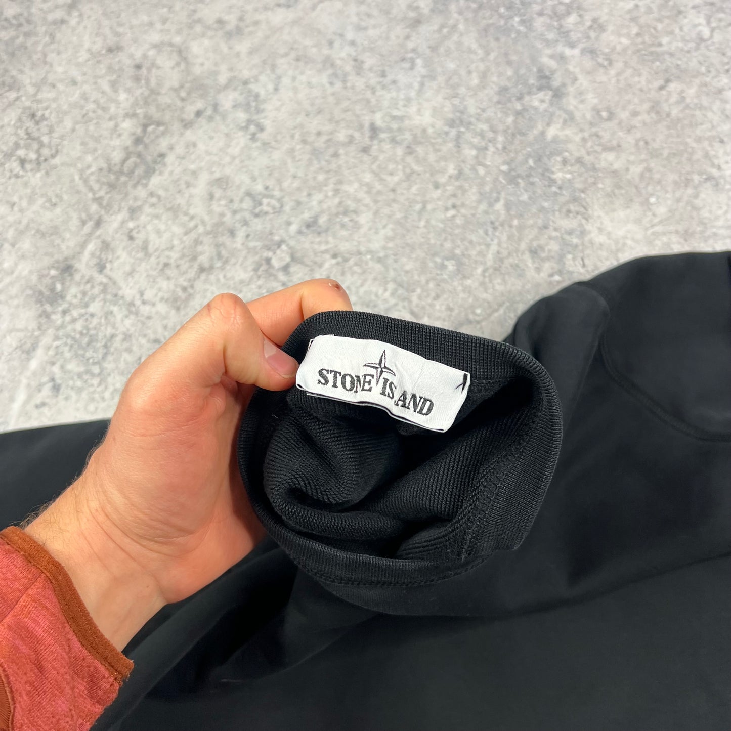 Stone Island Black Reversible Sweatshirt XXL 25.25”