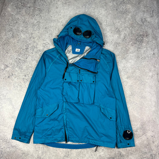 CP Company Blue Nyfoil Watchviewer Goggle Jacket Size 54- XL/XXL 24”