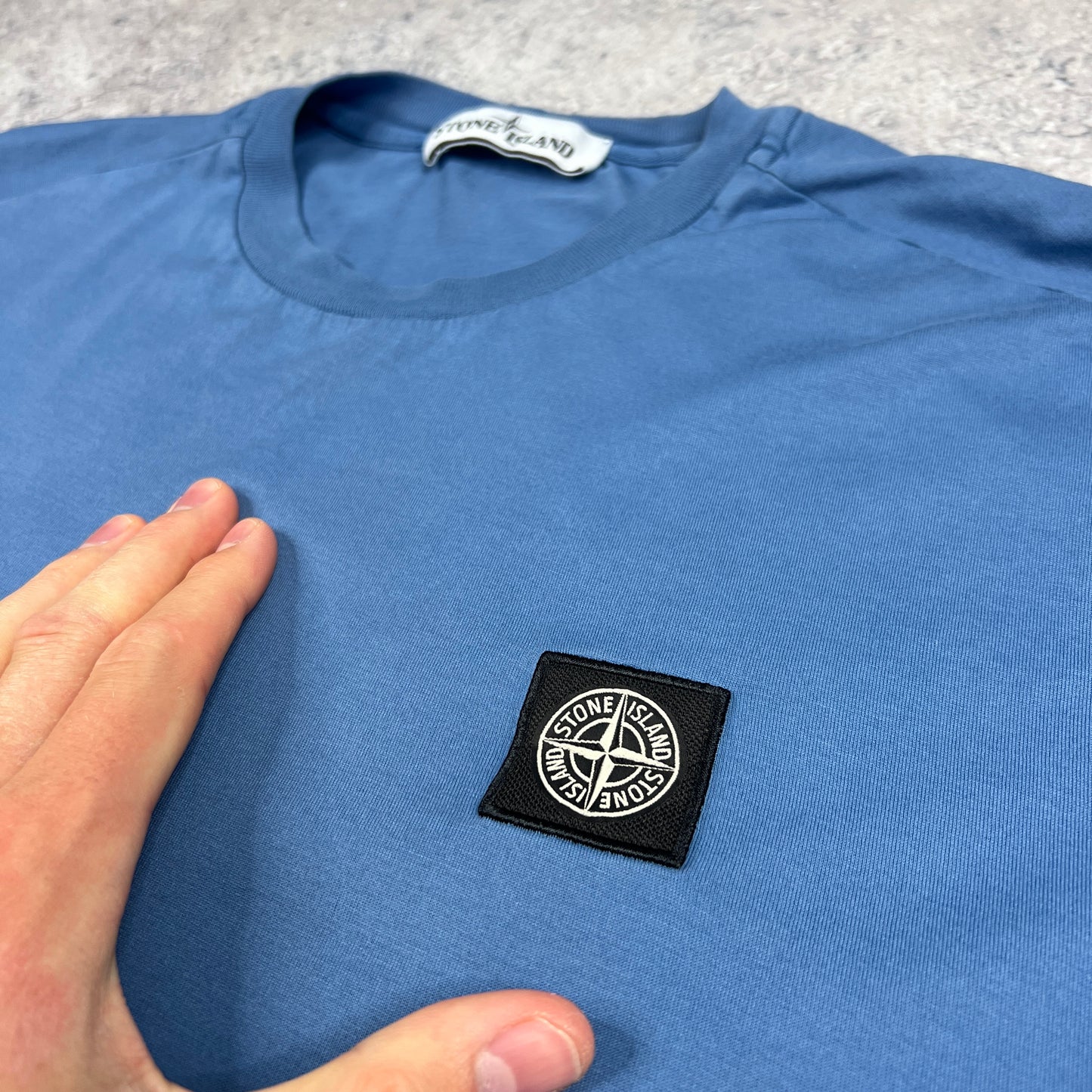 Stone Island Blue Patch T-Shirt Medium 20.5”