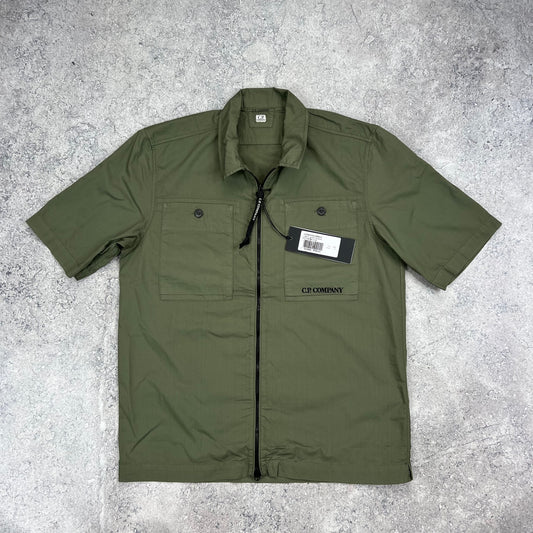 CP Company Khaki Ripstop Shirt Small 20.5” BNWT