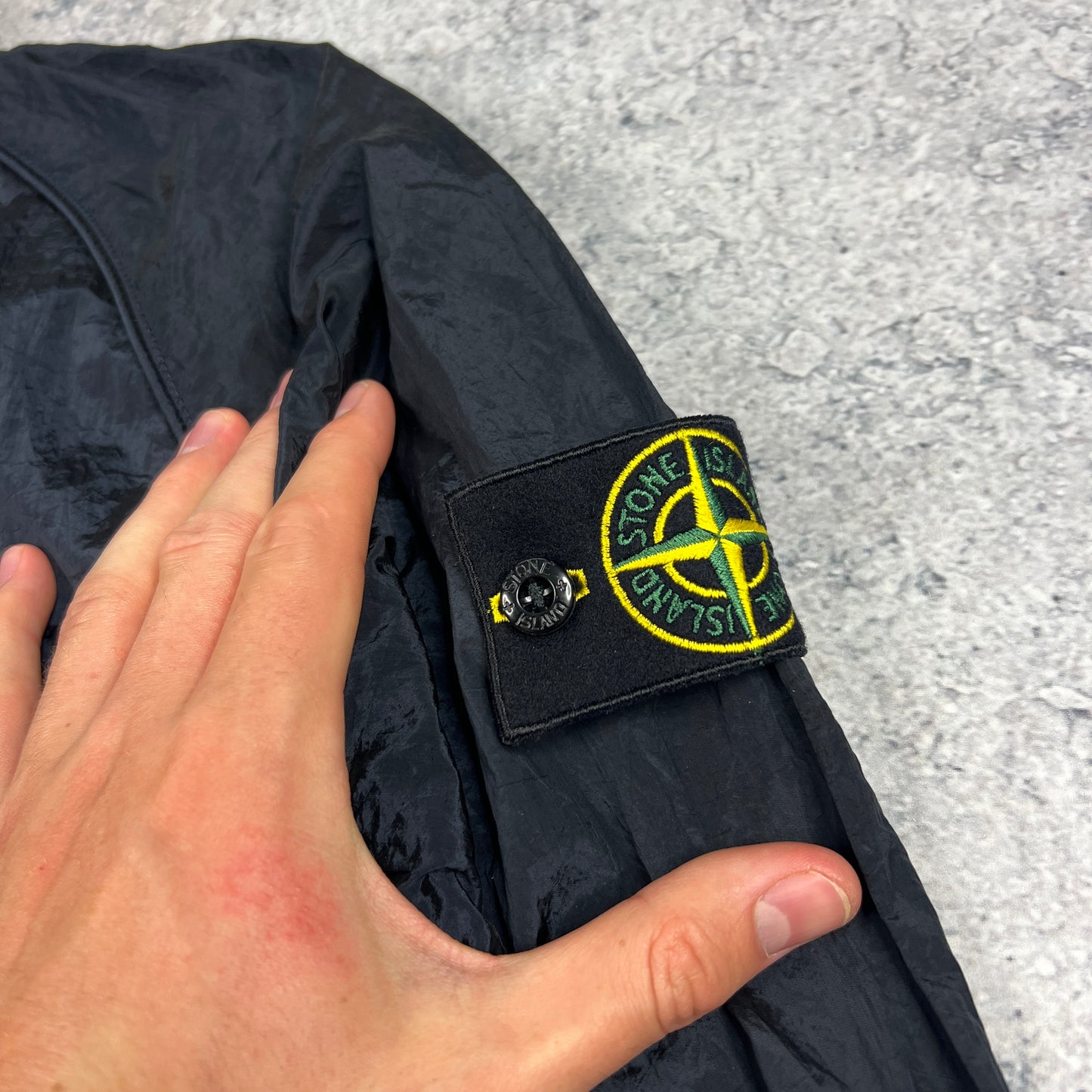 Stone Island Navy Nylon Metal Overshirt Medium 22”