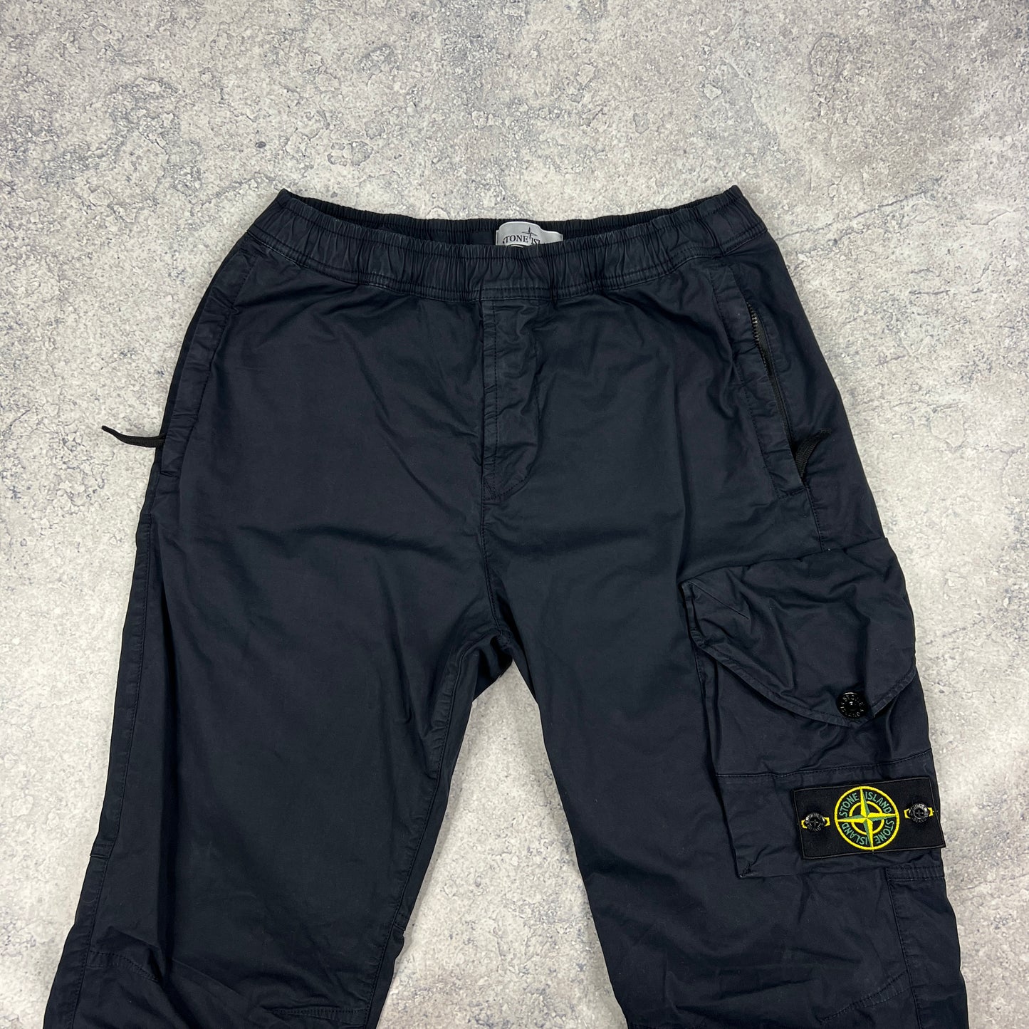 Stone Island Navy Cuffed Cargo Trousers W30”