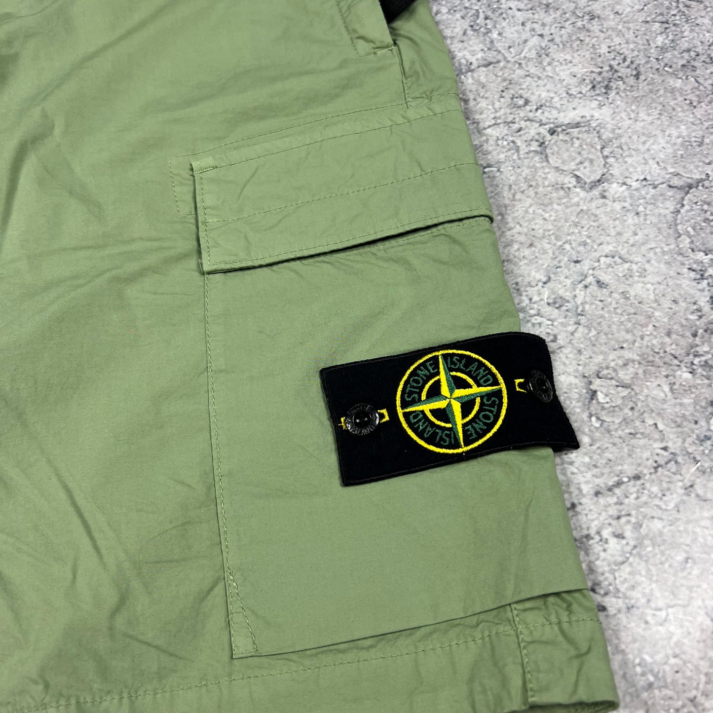 Stone Island Green Cargo Shorts W31-32”