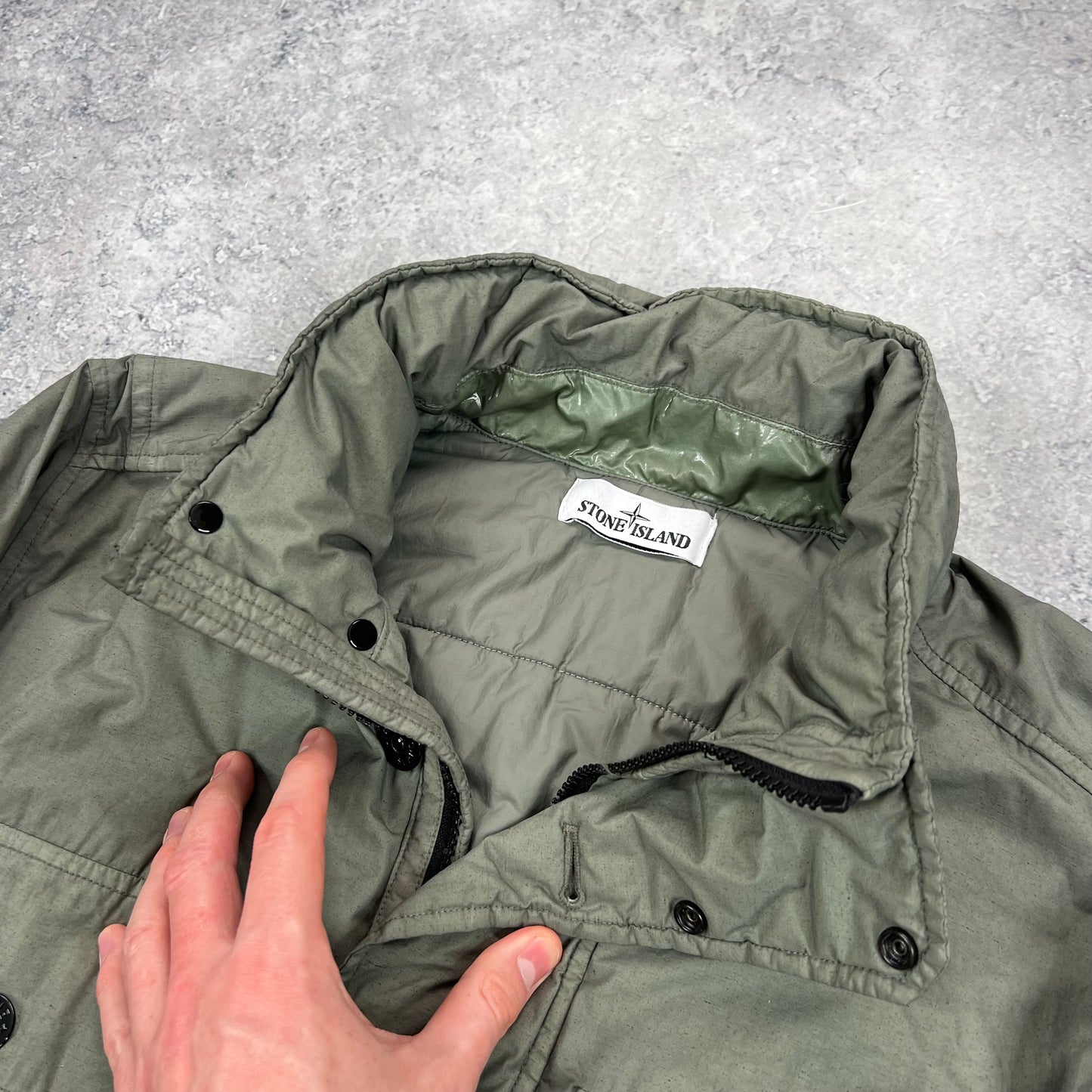 Stone Island Khaki Naslan Primaloft Jacket Medium 22.75”