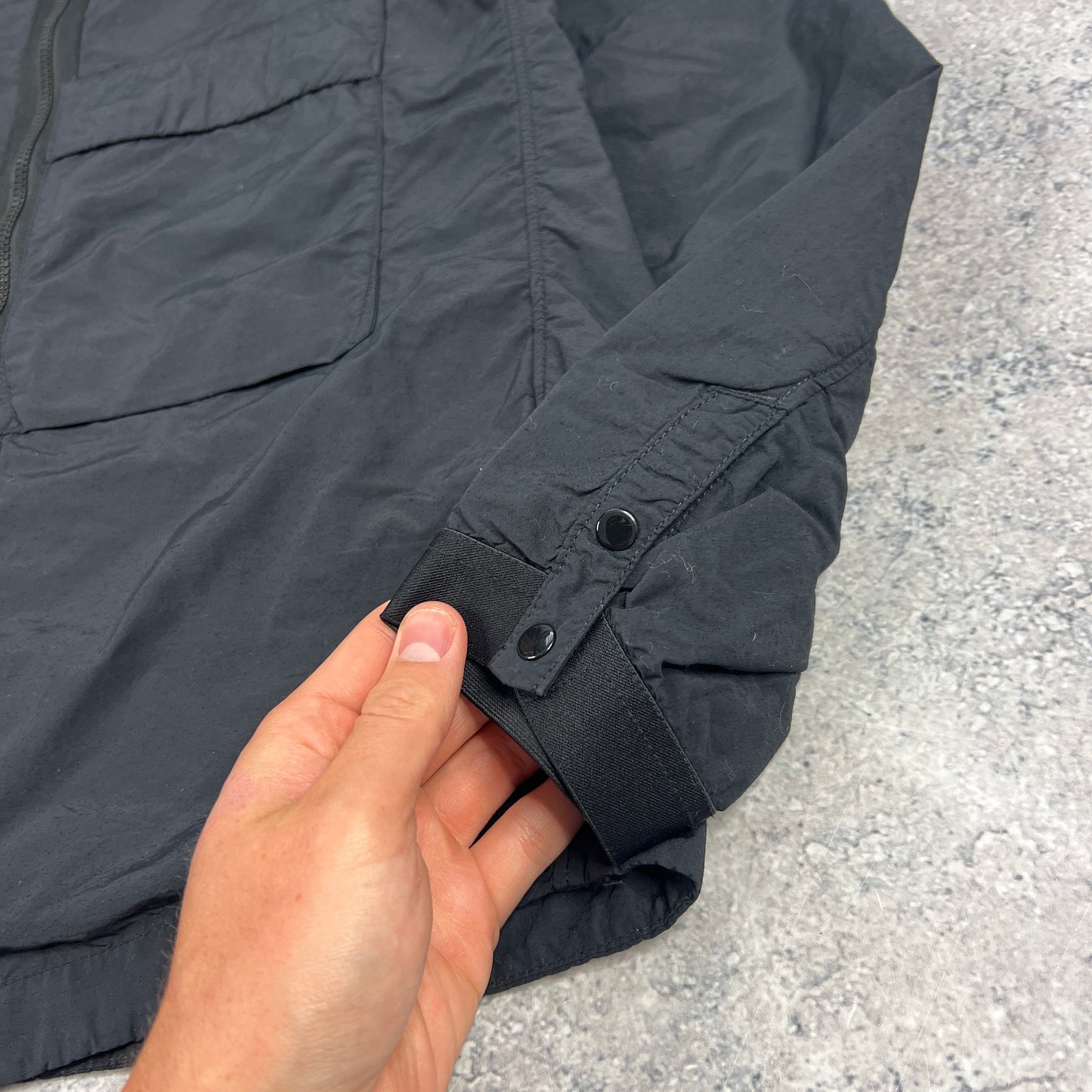 Stone Island Black Naslan Overshirt Medium 22”