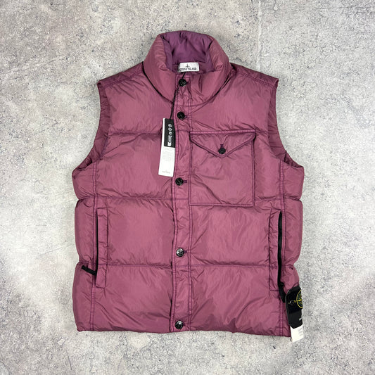 Stone Island Crinkle Reps Down Gilet Large 24.25” BNWT