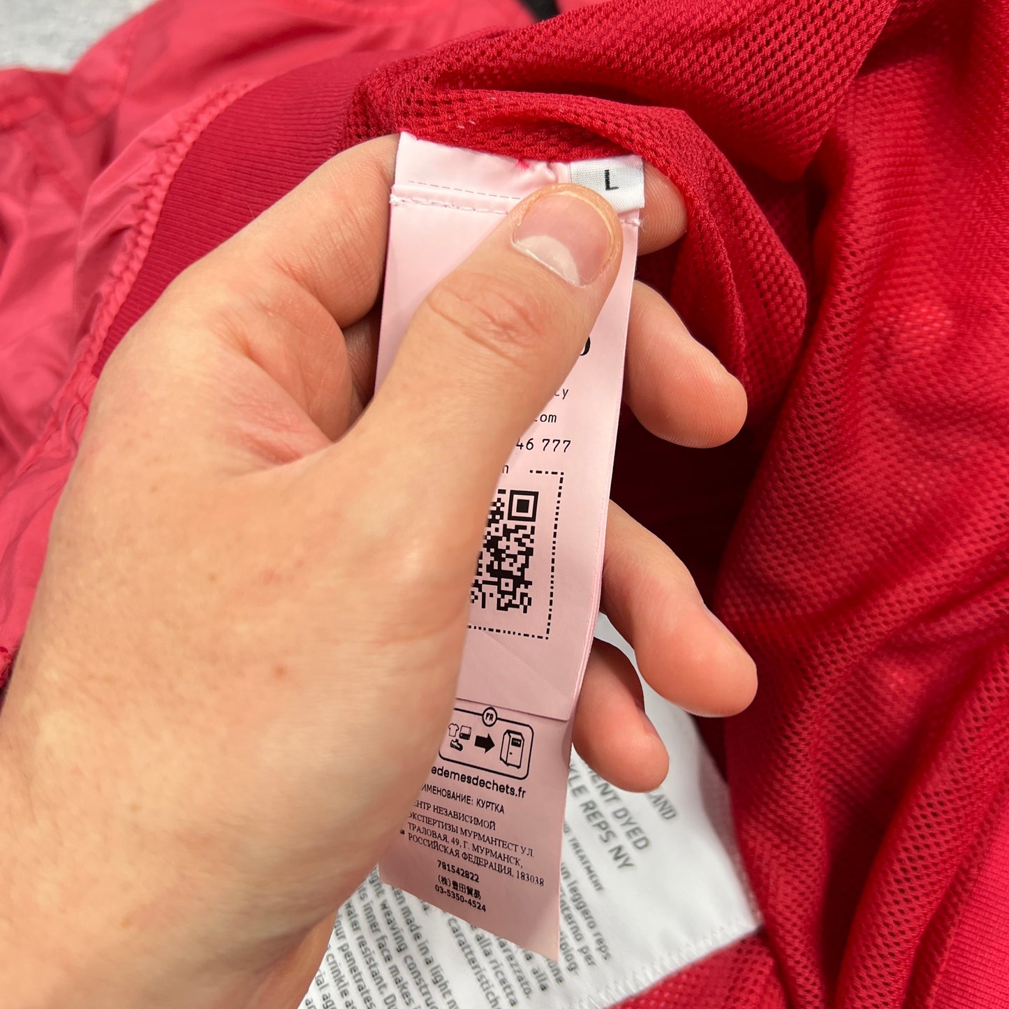 Stone Island Pink Crinkle Reps Jacket Large 22.5”